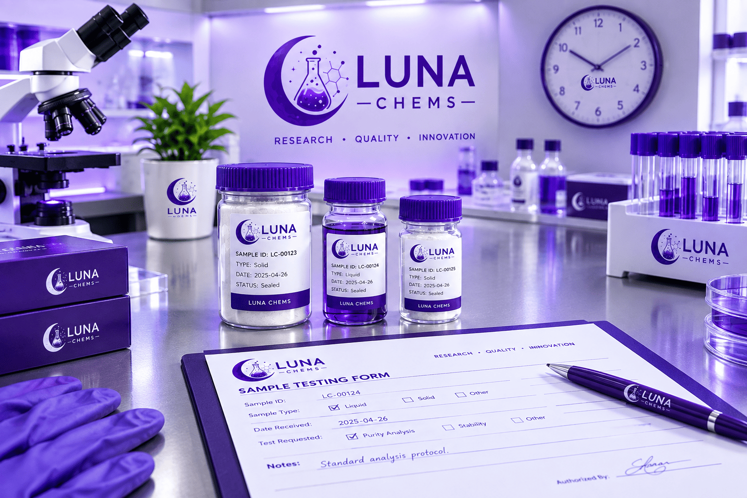 Laboratory samples and clock illustrating cocaine detection times