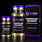 Online advertisement showcasing Nandrolone Decanoate for sale with pricing and shipping details.