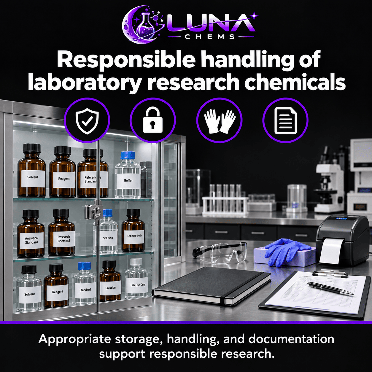 Organized Luna Chems research chemical catalog